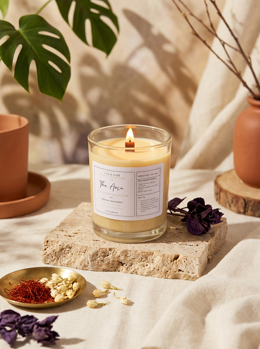 The Aura (Baccarat Maison Francis Kurkdjian Type) - 8oz Glass Candle