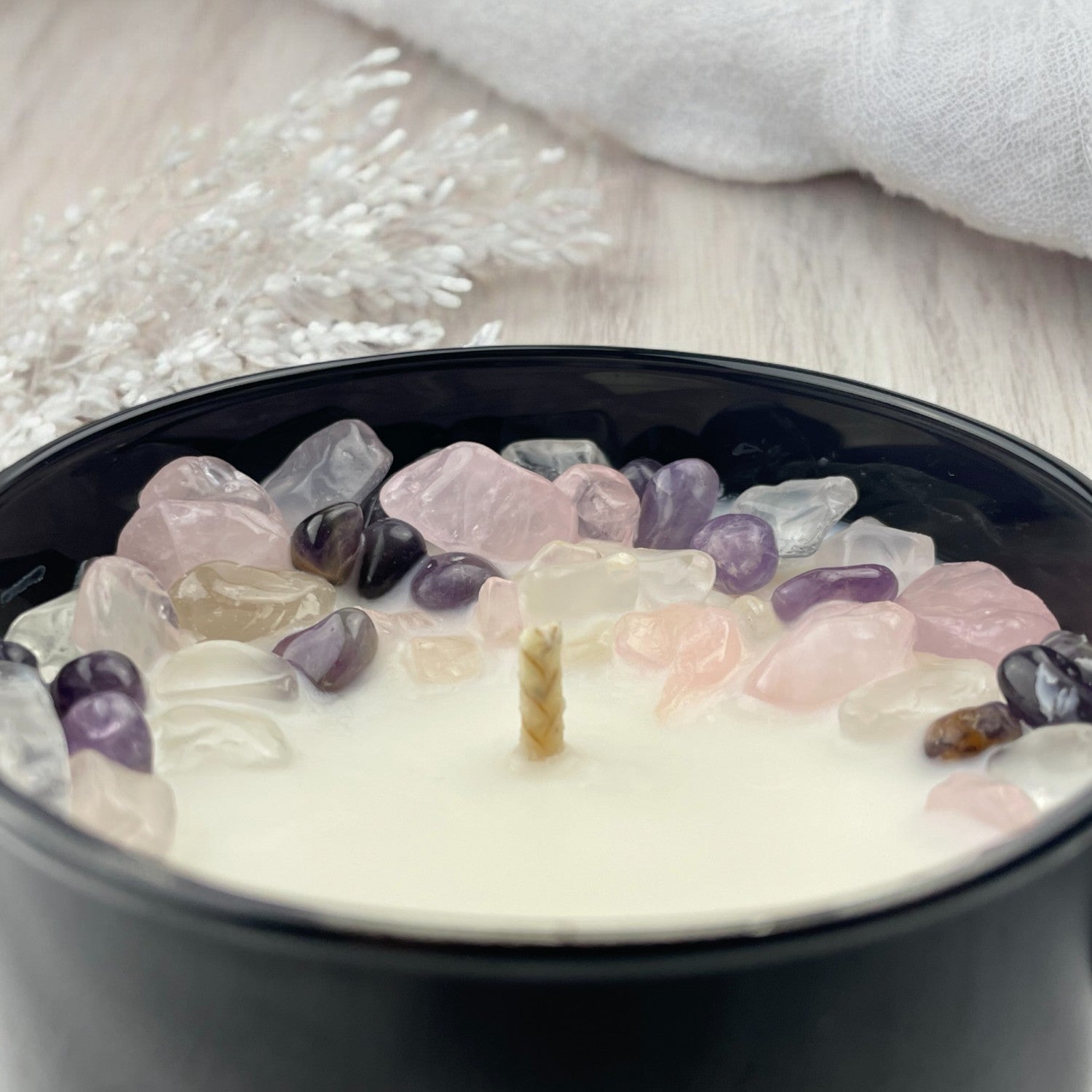 Orchid Seascape Crystal Candle, 10oz