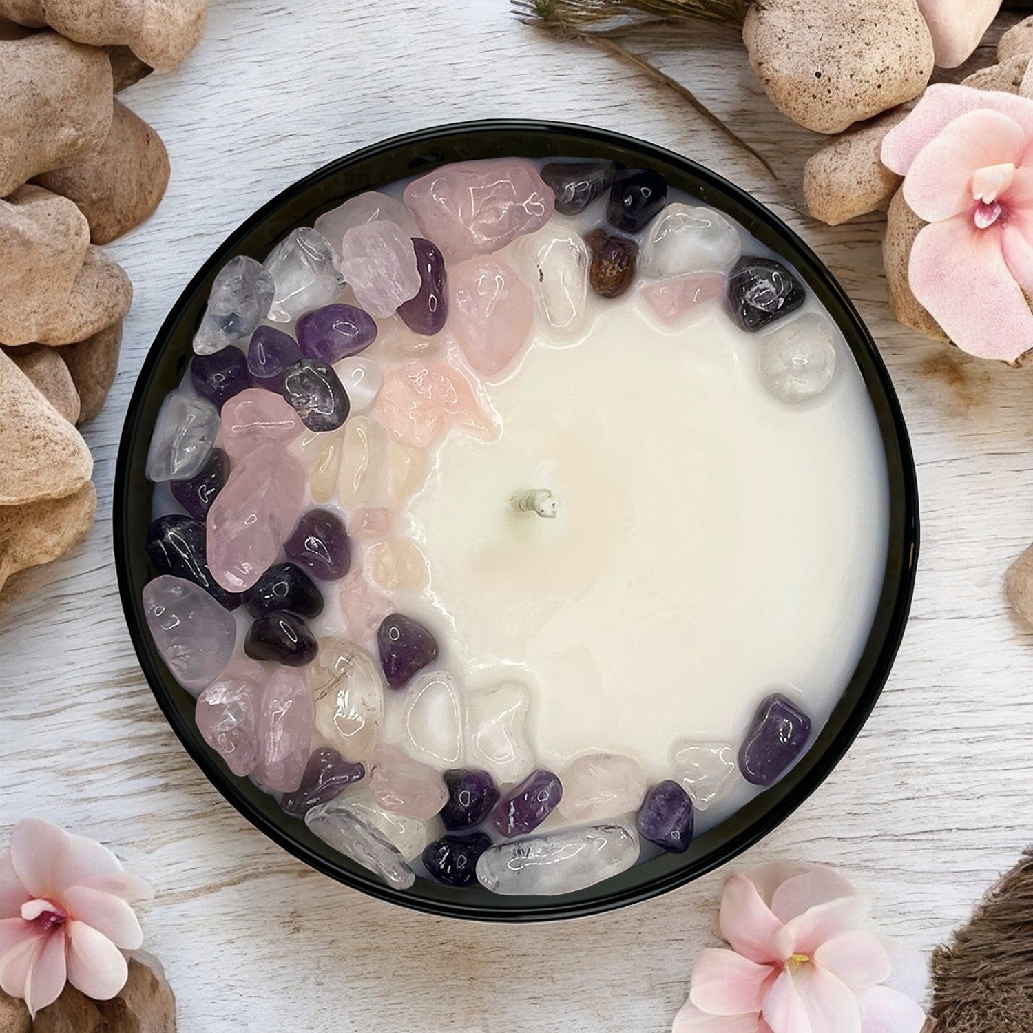 Aquarius Zodiac Crystal Candle, 10oz
