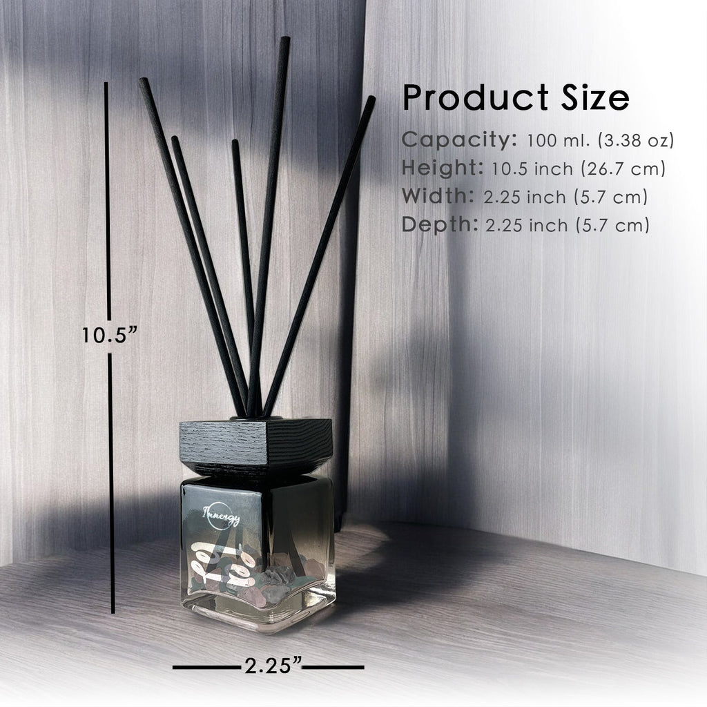 Cancer Zodiac Crystal-Enhanced Reed Oil Diffuser, Moonlight Garden Scent, 100ml