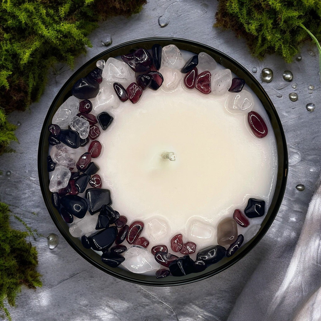 Capricornus Zodiac Crystal Candle, 10oz