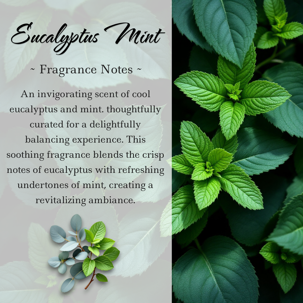Cool Eucalyptus Mint Crystal-Enhanced Reed Oil Diffuser, 100ml