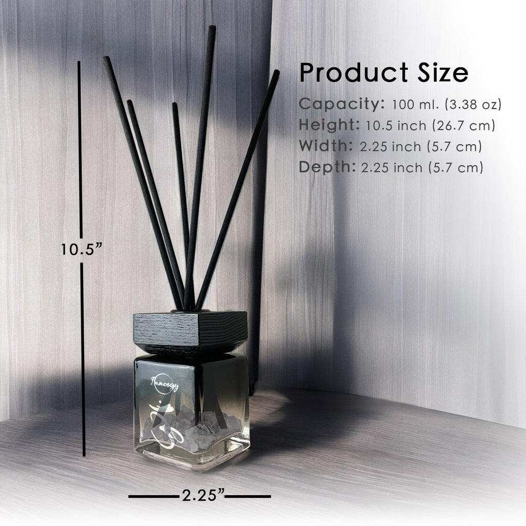 Crown Chakra Crystal-Enhanced Reed Oil Diffuser, Island Zen Scent, 100ml