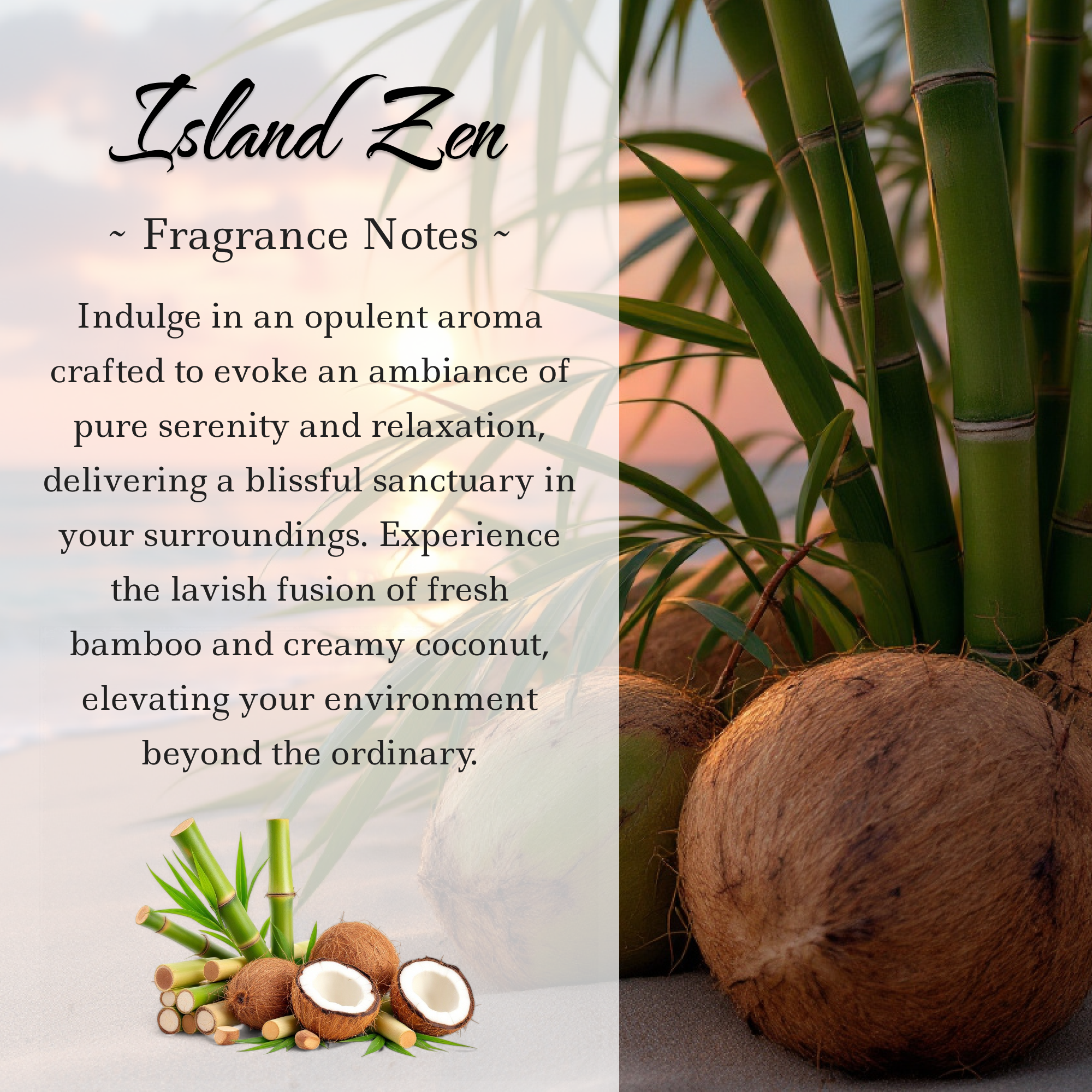 Crown Chakra Crystal-Enhanced Reed Oil Diffuser, Island Zen Scent, 100ml