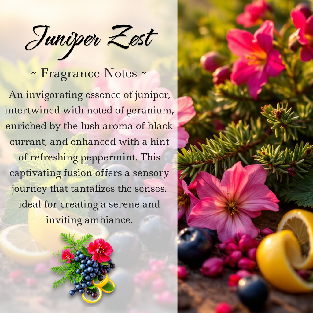 Juniper Zest Crystal-Enhanced Reed Oil Diffuser, 100ml