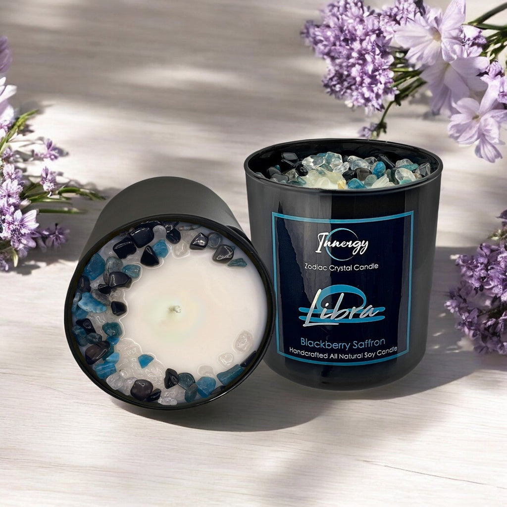 Blackberry Saffron Crystal Candle, 10oz