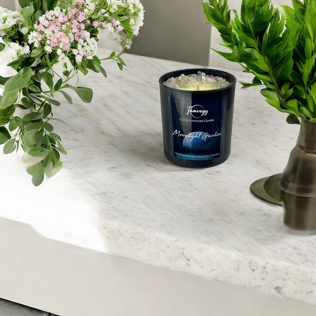 Moonlight Garden Crystal Candle, 10oz