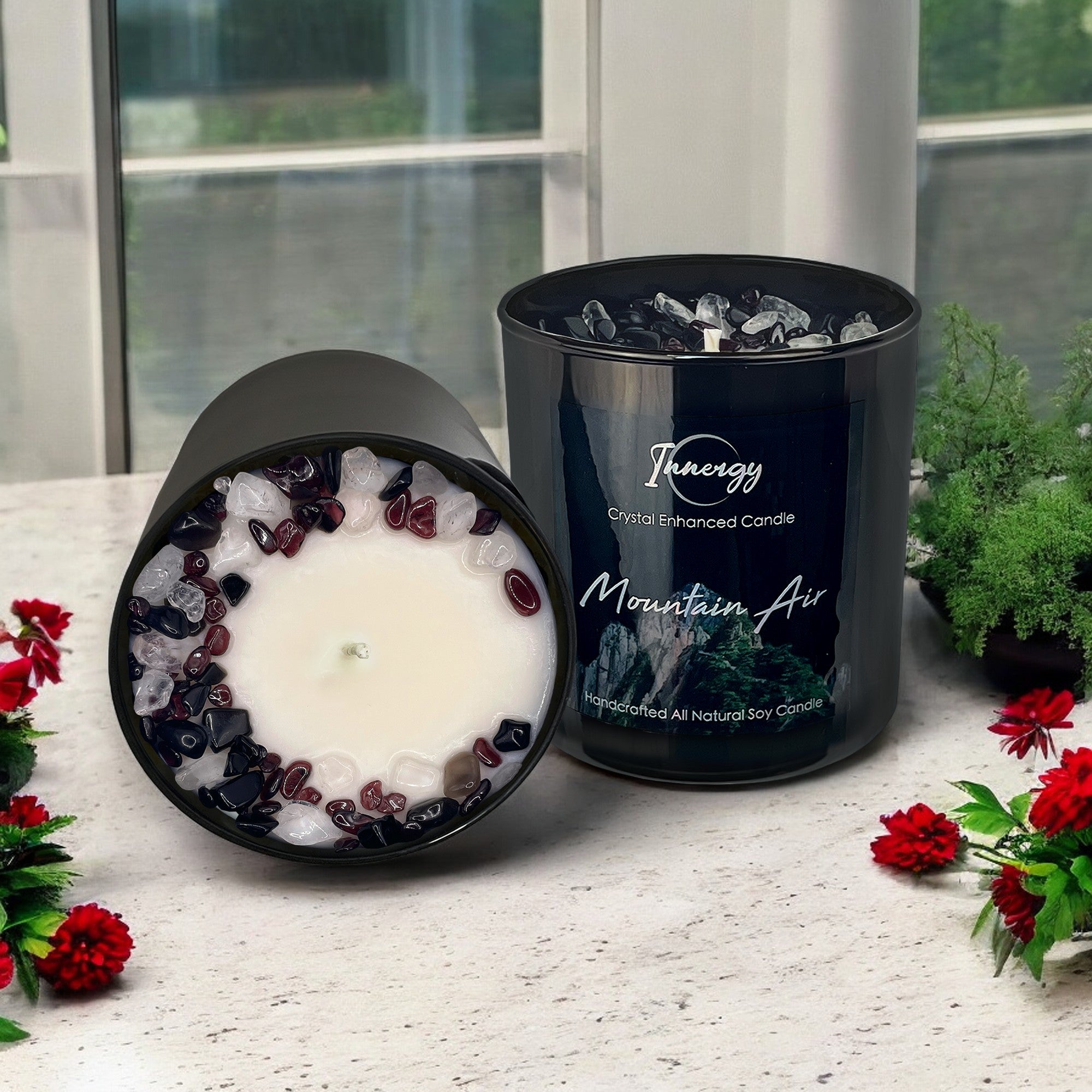Mountain Air Crystal Candle, 10oz
