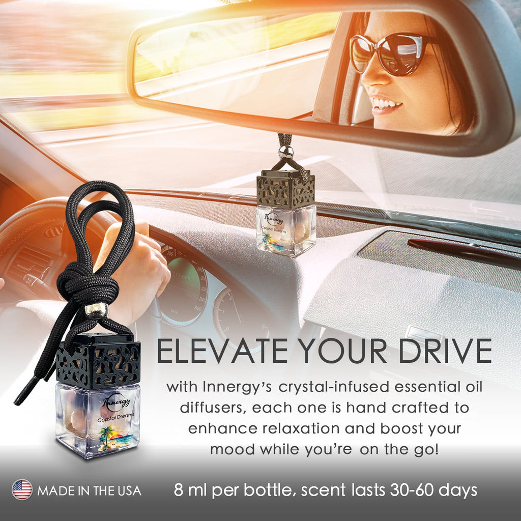 Coastal Dreams Crystal-Enhanced Oil Diffuser, Car Air Freshener, 8ml