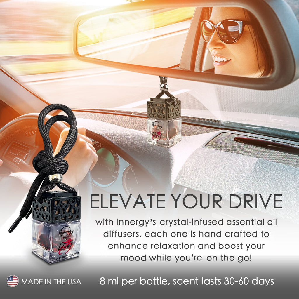 Root Chakra Crystal-Enhanced Oil Diffuser, Car Air Freshener, 8ml