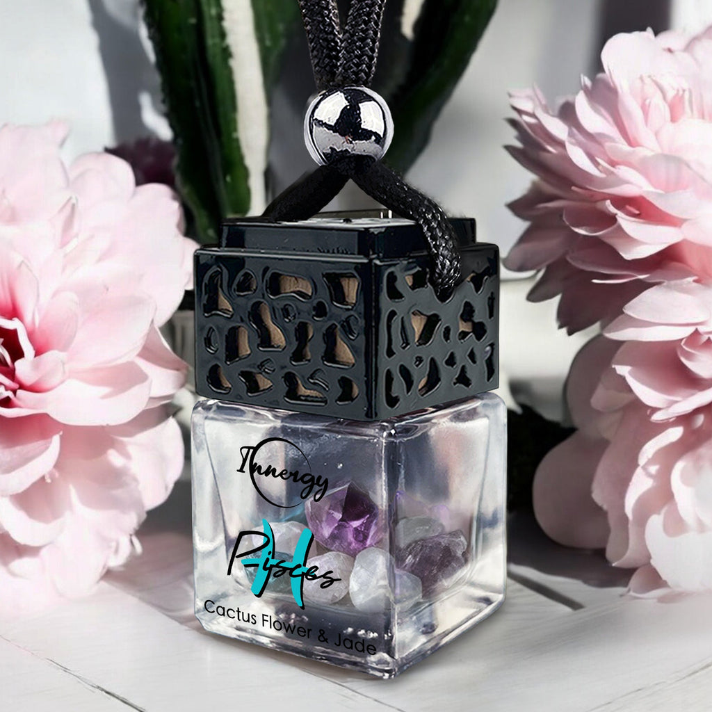 Pisces Zodiac Crystal-Enhanced Oil Diffuser, Car Air Freshener, 8ml