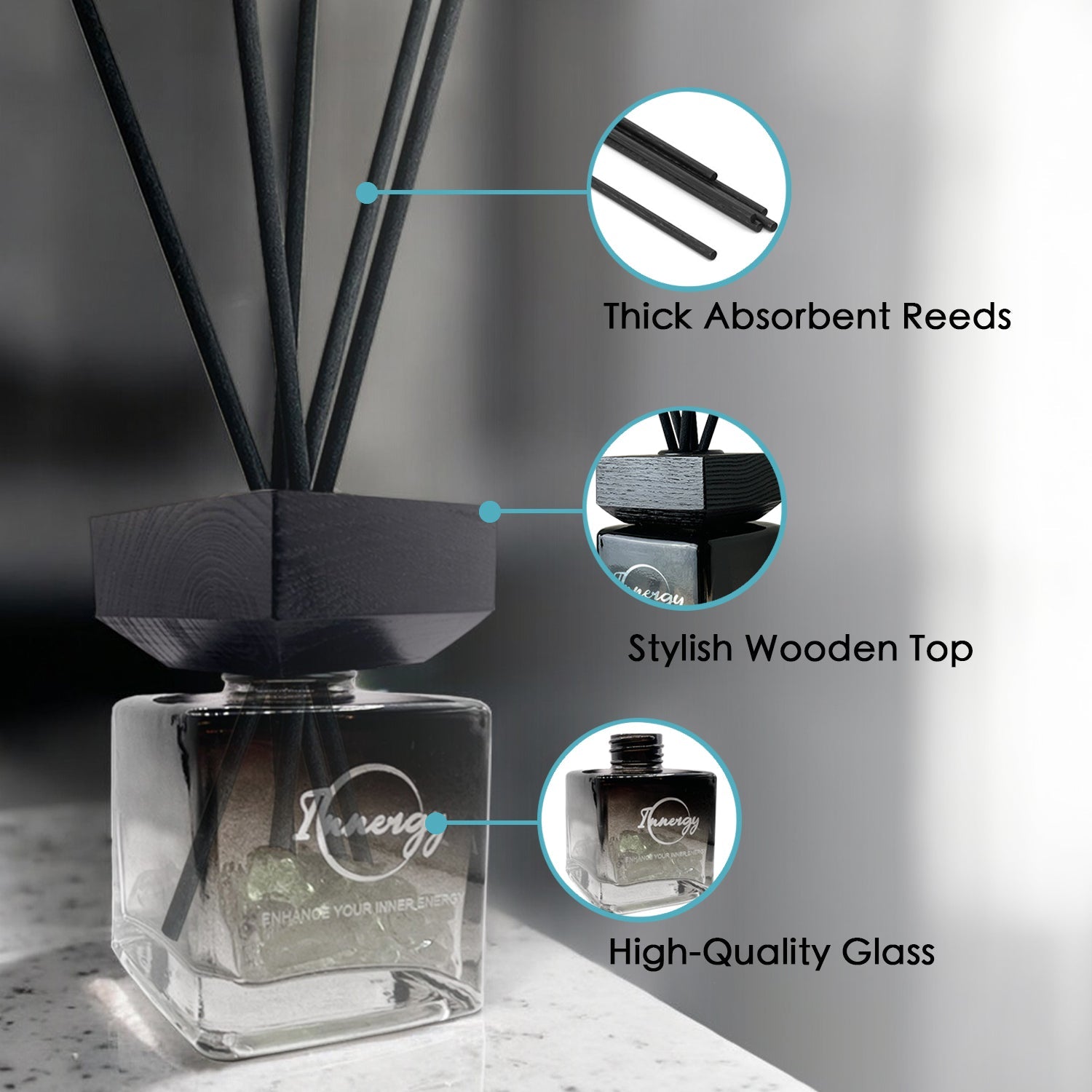 Limited Edition: Winter's Eve Crystal-Enhanced Reed Oil Diffuser, 100ml