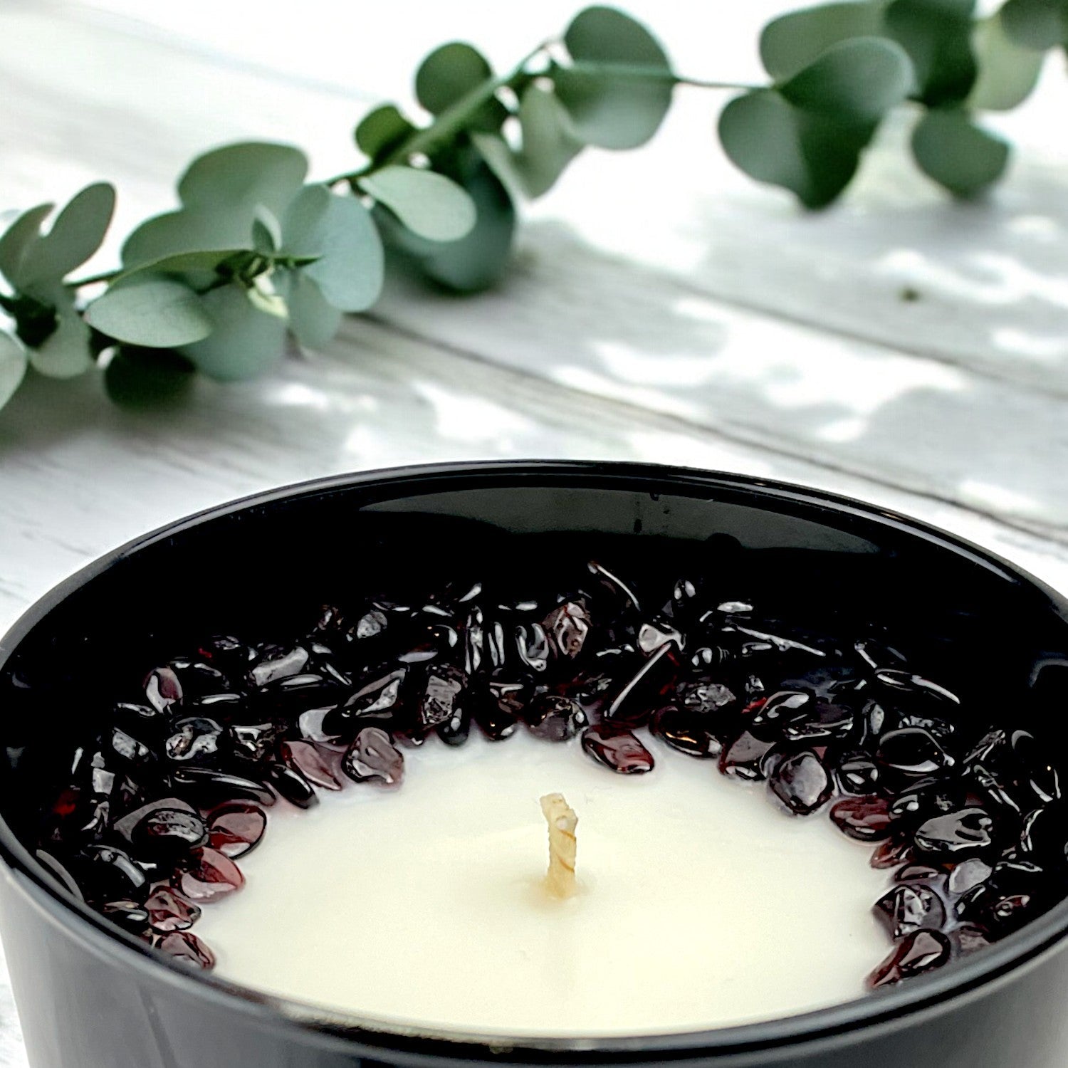 Root Chakra Crystal Candle, 10oz