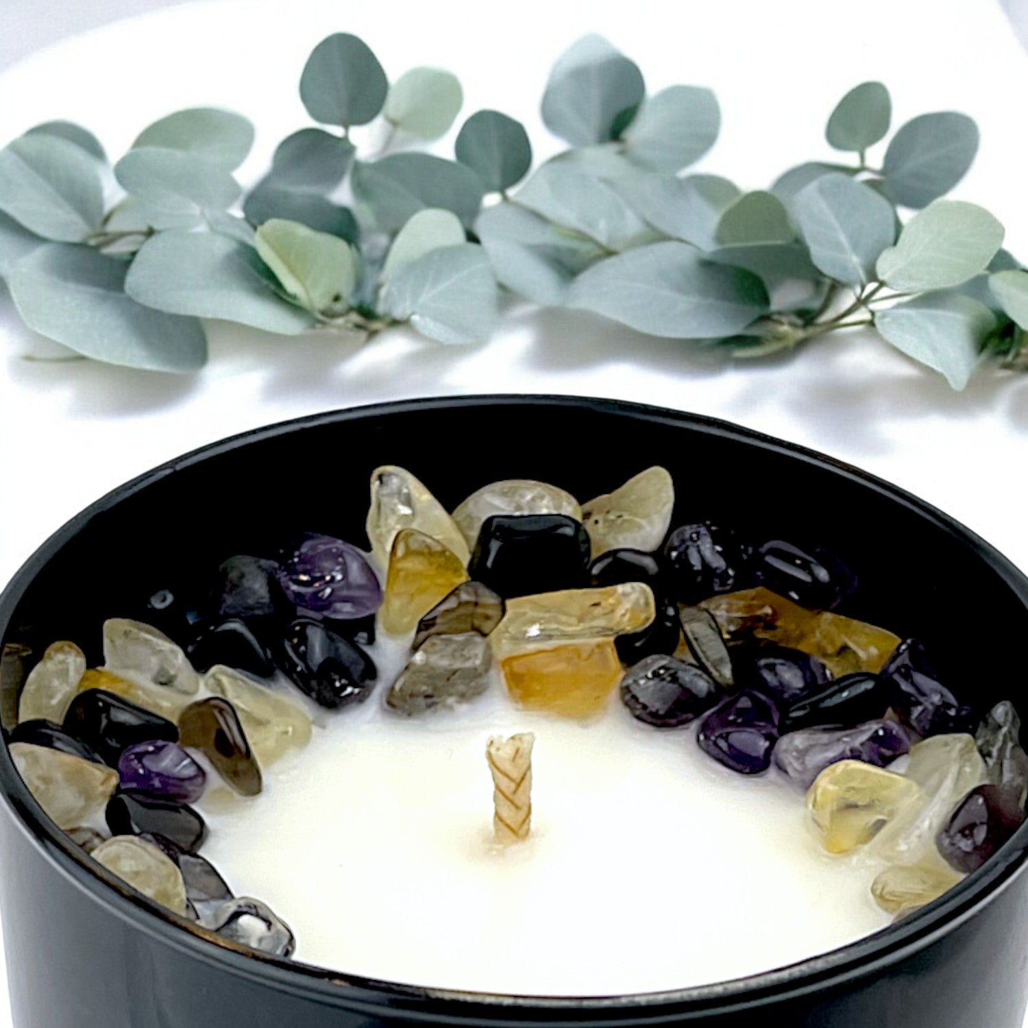 Sea Salt Eucalyptus Crystal Candle, 10oz