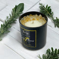 Solar Plexus Chakra Crystal Candle, 10oz