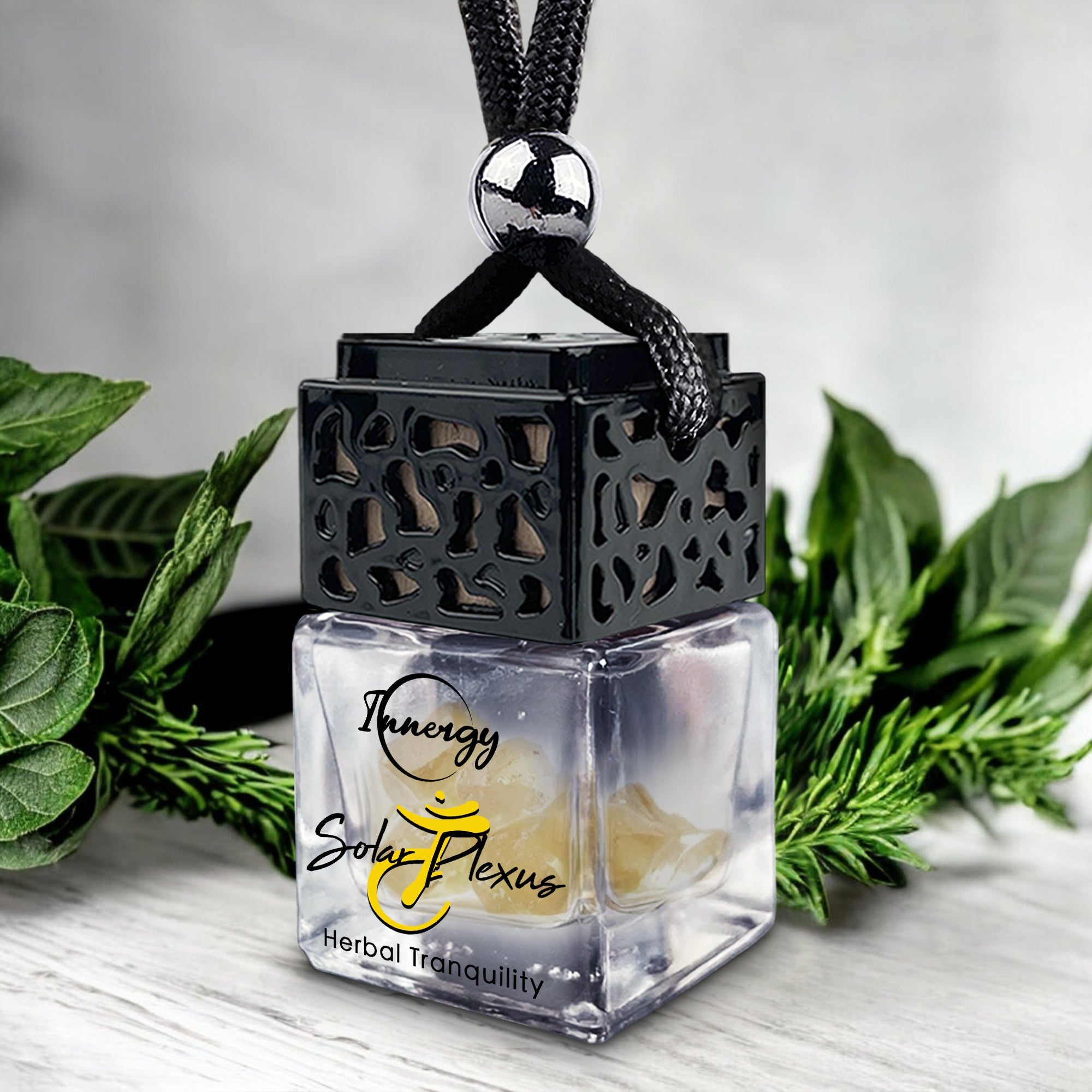 Solar Plexus Chakra Crystal-Enhanced Oil Diffuser, Car Air Freshener, 8ml