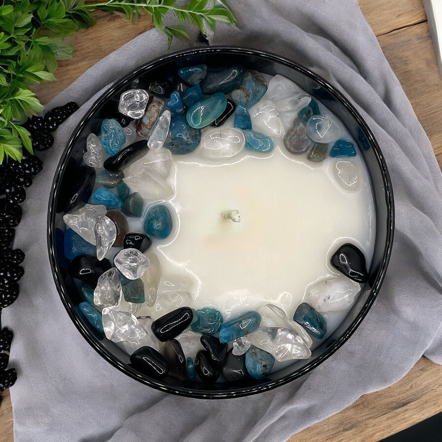 Libra Zodiac Crystal Candle, 10oz
