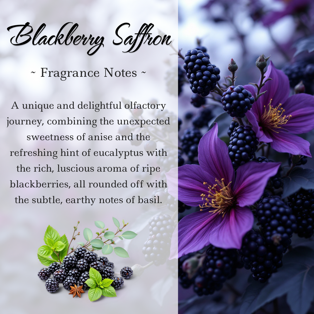 Blackberry Saffron Crystal Candle, 10oz
